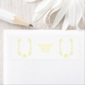 Lemon Bells Scrollwork Wedding Retour Adres Etiket (Insitu)