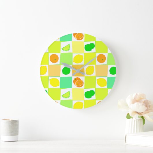 Lemon, beperkt Sinaasappels met Slices Pattern Kit Grote Klok (Huis)