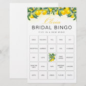 Lemon Bingo Vrijgezellenfeest Game Kaart (Voorkant / Achterkant)