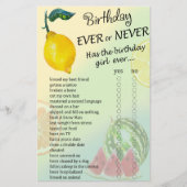 Lemon Birthday altijd of nooit game (Voorkant)