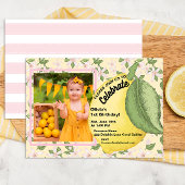 Lemon Birthday Fotouitnodiging Kaart