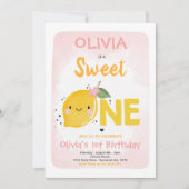 Lemon Birthday Invitation Sweet One 1st Birthday Kaart (Voorkant)