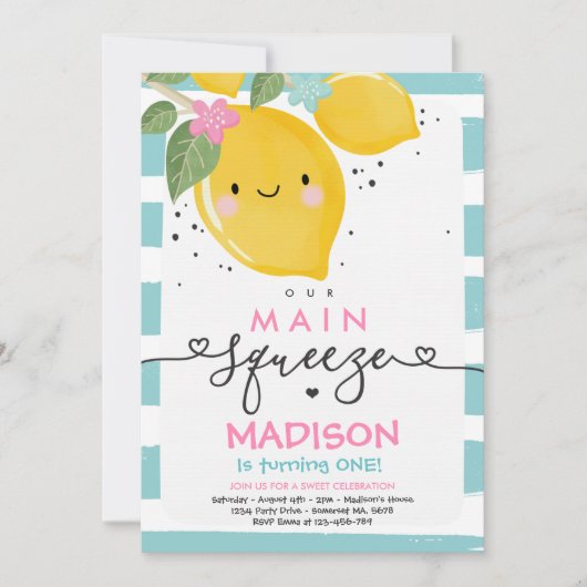 Lemon Birthday nodigt ons belangrijkste pleisterfe Kaart (Voorkant)