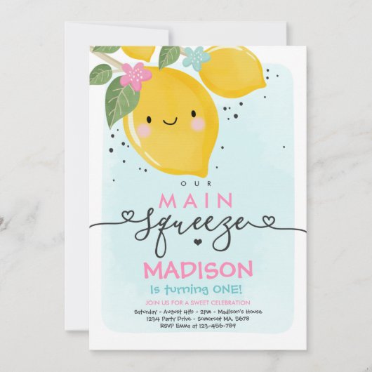 Lemon Birthday nodigt ons belangrijkste pleisterfe Kaart (Voorkant)