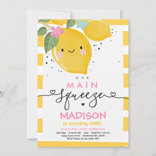 Lemon Birthday nodigt ons belangrijkste pleisterfe Kaart (Voorkant)