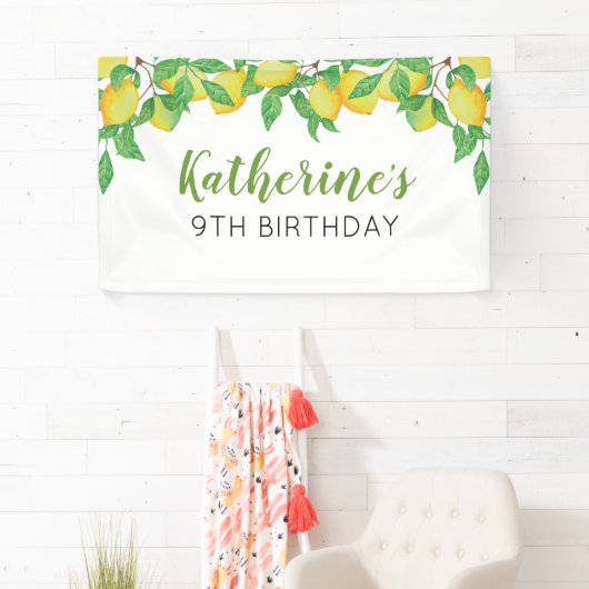 Lemon Birthday Personalized banner (Insitu)