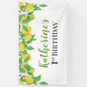 Lemon Birthday Personalized banner (Verticaal)