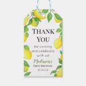 Lemon Birthday tag Personalized info Cadeaulabel (Voorkant)