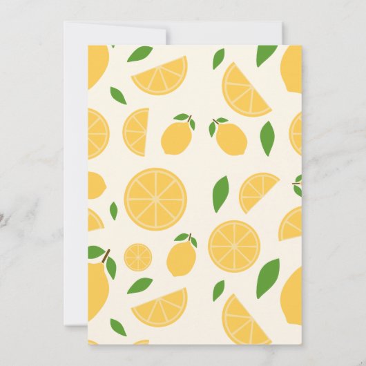 Lemon Birthday Uitnodiging (Achterkant)