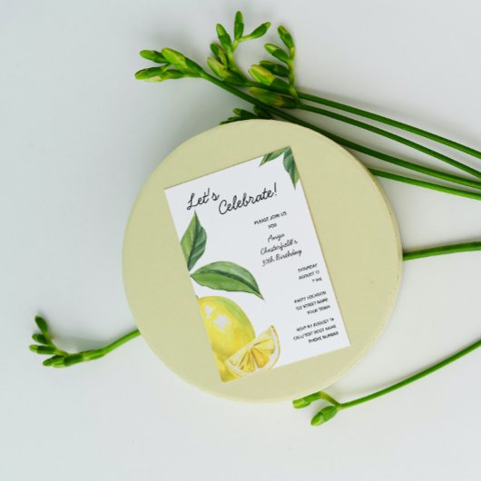 Lemon Birthday Uitnodiging