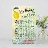 Lemon Birthday word search game (Staand voorkant)