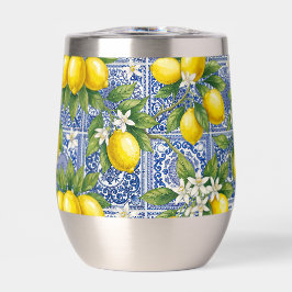 Lemon Blauwe Franse Landelijke Waterverftegel