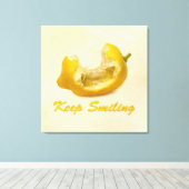 Lemon - Blijf glimlachen Canvas Afdruk (Insitu (Houten vloer))