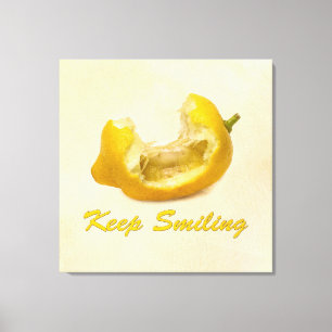 Lemon - Blijf glimlachen Canvas Afdruk