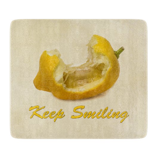 Lemon - Blijf glimlachen Snijplank (Voorkant)