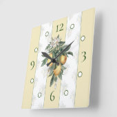 Lemon Bliss Vierkante Wandklok (Hoek)