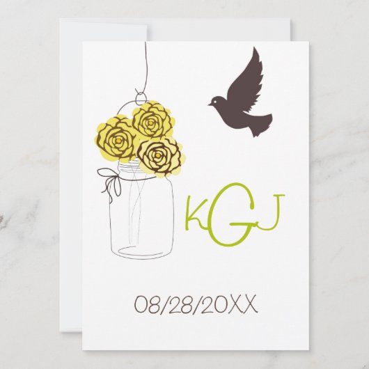 Lemon Bliss Wedding Kaart (Achterkant)