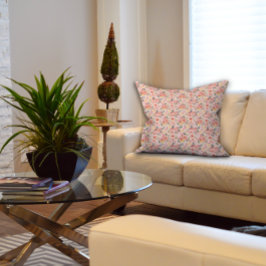 Lemon Bloemen roze Peony rustiek Patroon Kussen