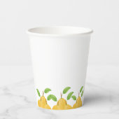 Lemon Bloom Collectie Papieren Bekers (Achterkant)