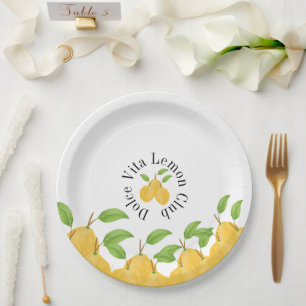 Lemon Bloom Collectie Papieren Bordje