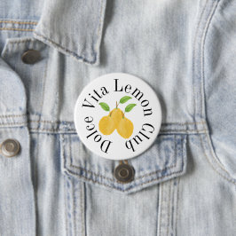 Lemon Bloom Collectie Ronde Button 7,6 Cm