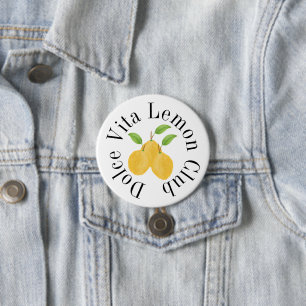 Lemon Bloom Collectie Ronde Button 7,6 Cm