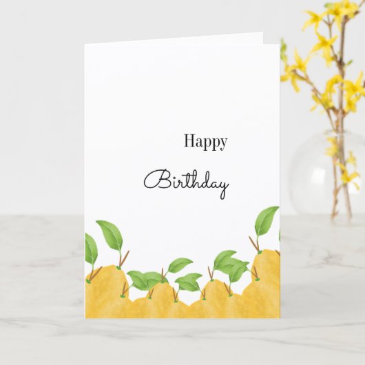 Lemon Bloom Collectie Verjaardag Kaart (Gele Bloem)