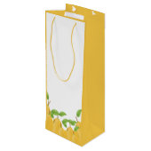 Lemon Bloom Collectie Wijn Cadeautas (Achterkant Gekanteld)