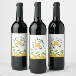 Lemon Bloom Collectie Wijn Etiket