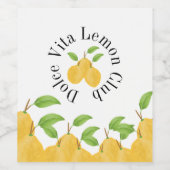 Lemon Bloom Collectie Wijn Etiket (Enkel label)