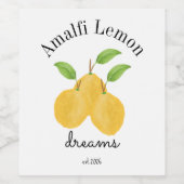 Lemon Bloom Collectie Wijn Etiket (Enkel label)