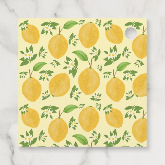 Lemon Bloom Collection Bedankjes Labels (Achterkant)