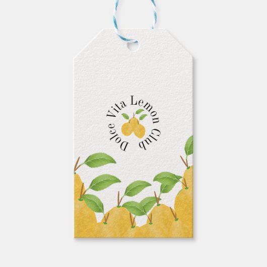 Lemon Bloom Collection Cadeaulabel (Voorkant)