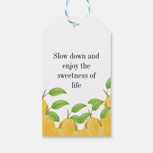 Lemon Bloom Collection Cadeaulabel (Achterkant)