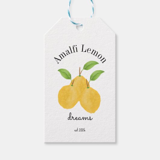 Lemon Bloom Collection Cadeaulabel (Voorkant)