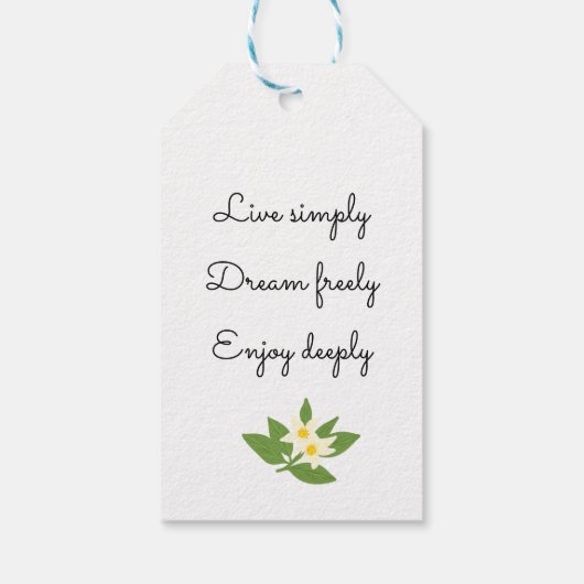 Lemon Bloom Collection Cadeaulabel (Achterkant)