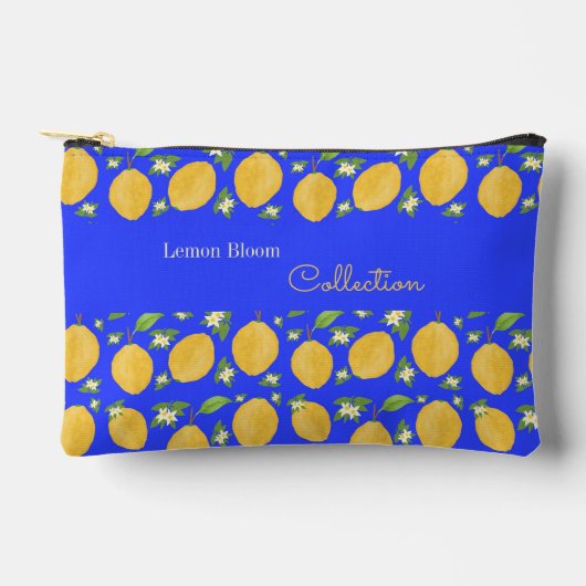 Lemon Bloom Collection gebloemd blauw Etui (Voorkant)