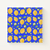 Lemon Bloom Collection gebloemd blauw Notitieboek (Achterkant)
