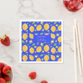Lemon Bloom Collection gebloemd blauw Servet (Insitu)