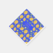 Lemon Bloom Collection gebloemd blauw Servet (Hoek)