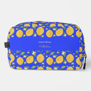 Lemon Bloom Collection gebloemd blauw Toilettasje