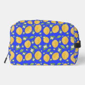 Lemon Bloom Collection gebloemd blauw Toilettasje (Achterkant)