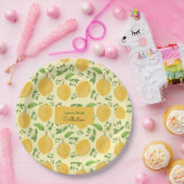 Lemon Bloom Collection gebloemd geel Papieren Bordje (Feest)