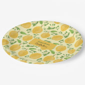 Lemon Bloom Collection gebloemd geel Papieren Bordje (Gekanteld)