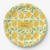 Lemon Bloom Collection gebloemd geel Papieren Bordje (Voorkant)