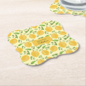 Lemon Bloom Collection gemêleerd geel Kartonnen Onderzetters (Gekanteld)