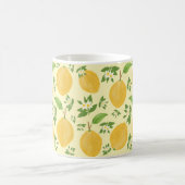 Lemon Bloom Collection patterned yellow Koffiemok (Center)