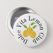 Lemon Bloom Collection Ronde Button 7,6 Cm (Voorkant /achterkant)
