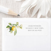 Lemon Blossom Adreslabel Etiket (Insitu)