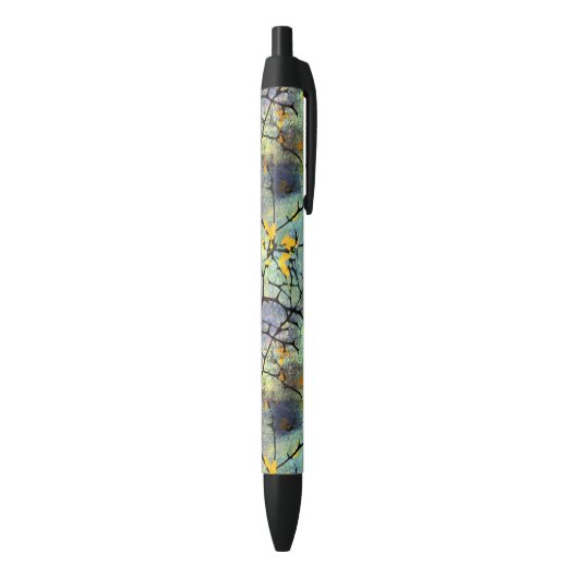 Lemon Blossom Braches Pens Zwarte Inkt Pen (Achterkant (Verticaal))